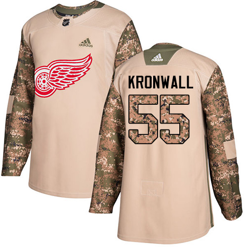 Magnificent Adidas Red Wings #55 Niklas Kronwall Camo Authentic 2017 Veterans Day Stitched Youth NHL Jersey to shine at the arena