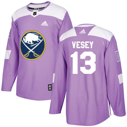 Deluxe Adidas Sabres #13 Jimmy Vesey Purple Authentic Fights Cancer Stitched NHL Jersey for a memorable match day