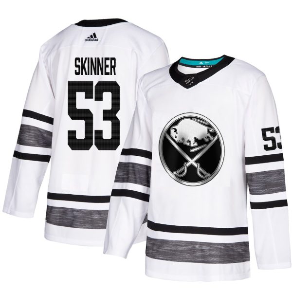 Alluring Adidas Sabres #53 Jeff Skinner White Authentic 2019 All Star Stitched NHL Jersey to augment your hockey keepsake collection