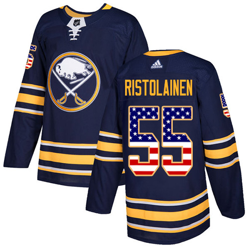 Captivating Adidas Sabres #55 Rasmus Ristolainen Navy Blue Home Authentic USA Flag Youth Stitched NHL Jersey for premium game day attire