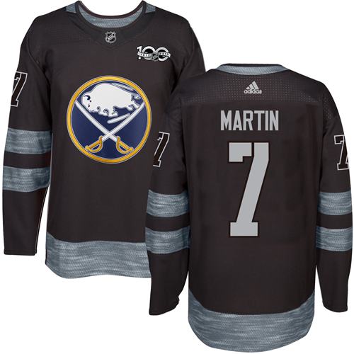 Elegant Adidas Sabres #7 Rick Martin Black 1917 2017 100th Anniversary Stitched NHL Jersey to augment your hockey keepsake collection