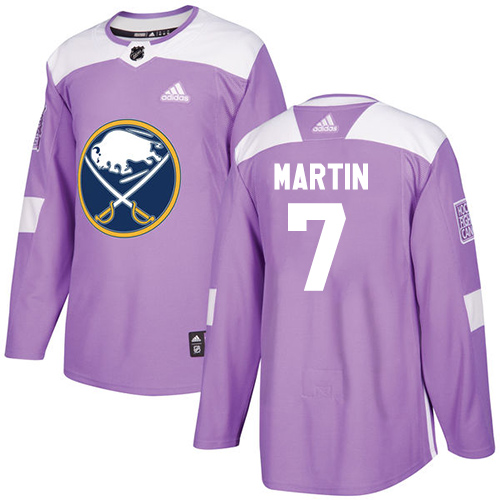 Alluring Adidas Sabres #7 Rick Martin Purple Authentic Fights Cancer Stitched NHL Jersey for genuine hockey aficionados