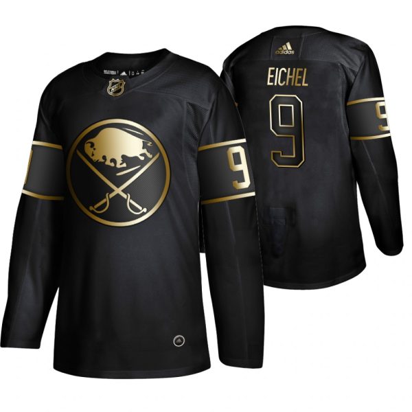 Glamorous Adidas Sabres #9 Jack Eichel Men's 2019 Black Golden Edition Authentic Stitched NHL Jersey to exhibit your team allegiance