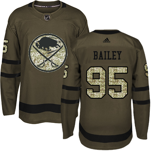 Stunning Adidas Sabres #95 Justin Bailey Green Salute to Service Stitched NHL Jersey for premium game day attire