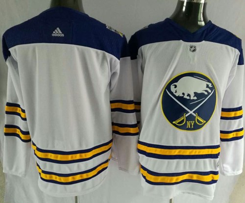 Charming Adidas Sabres Blank White Road Authentic Stitched NHL Jersey as a prized hockey collectible