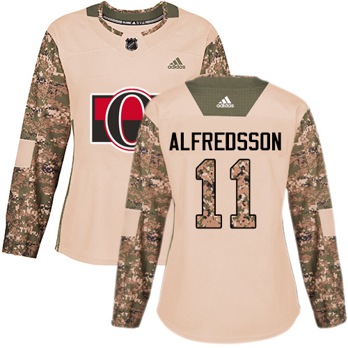 Magnificent Adidas Senators #11 Daniel Alfredsson Camo Authentic 2017 Veterans Day Women's Stitched NHL Jersey for genuine hockey aficionados