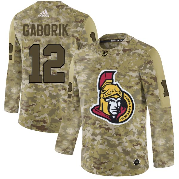 Magnificent Adidas Senators #12 Marian Gaborik Camo Authentic Stitched NHL Jersey to exhibit your team allegiance