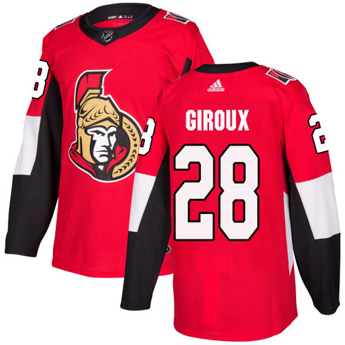 Deluxe Adidas Senators #28 Claude Giroux Red Home Authentic Stitched NHL Jersey to augment your hockey keepsake collection