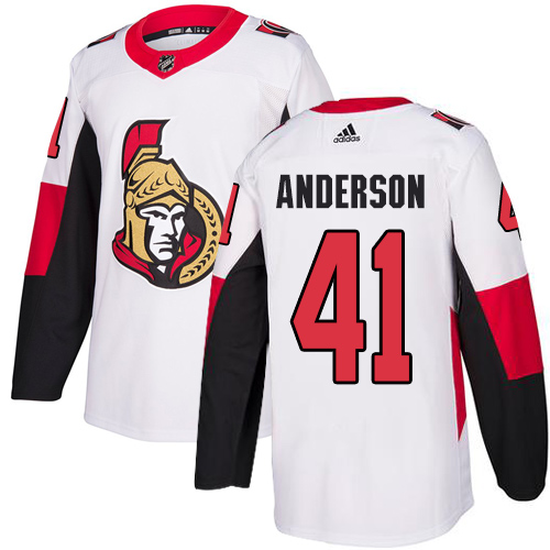 Superb Adidas Senators #41 Craig Anderson White Road Authentic Stitched NHL Jersey for premium game day attire