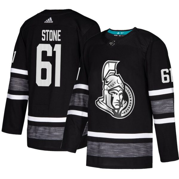 Exquisite Adidas Senators #61 Mark Stone Black 2019 All Star Game Parley Authentic Stitched NHL Jersey as a prized hockey collectible