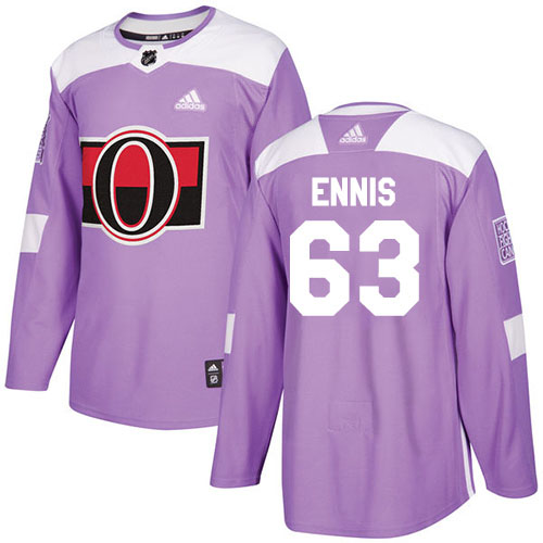 Charming Adidas Senators #63 Tyler Ennis Purple Authentic Fights Cancer Stitched NHL Jersey for premium game day attire
