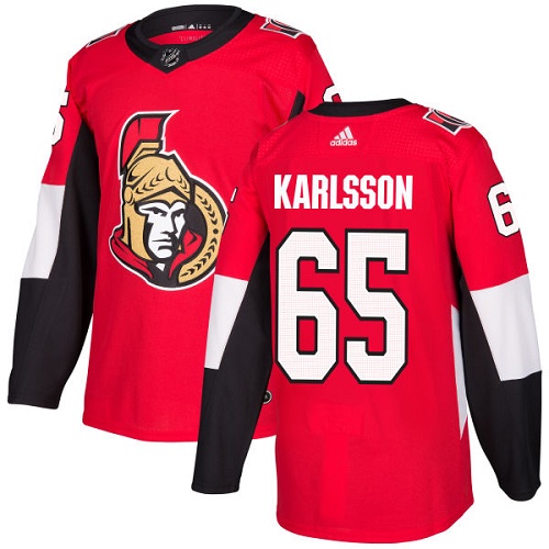 Elegant Adidas Senators #65 Erik Karlsson Red Home Authentic Stitched Youth NHL Jersey for genuine hockey aficionados