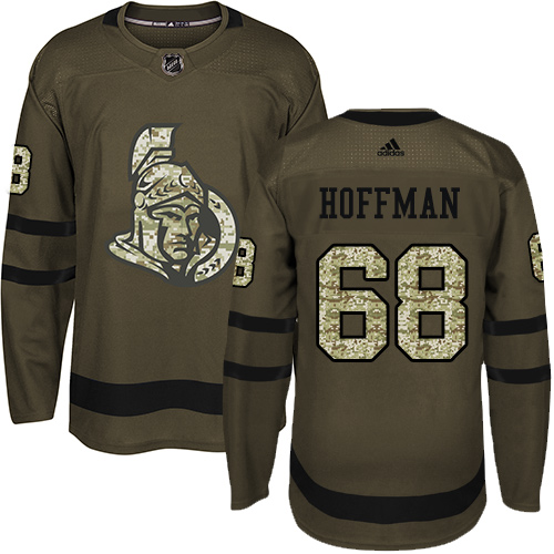 Exquisite Adidas Senators #68 Mike Hoffman Green Salute to Service Stitched Youth NHL Jersey to exhibit your team allegiance