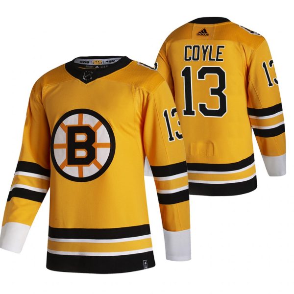 Superb Boston Bruins #13 Charlie Coyle Yellow Men's Adidas 2020 21 Reverse Retro Alternate NHL Jersey to back your beloved Sabres athletes
