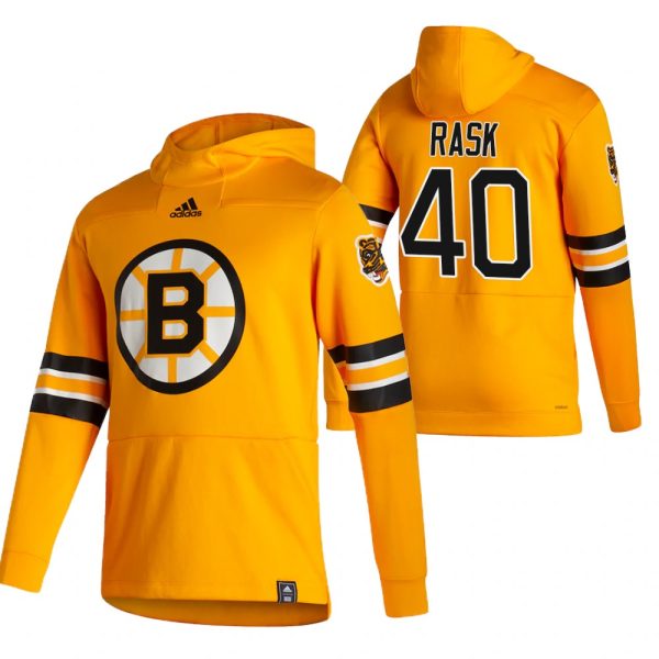 Captivating Boston Bruins #40 Tuukka Rask Adidas Reverse Retro Pullover Hoodie Gold for a memorable match day