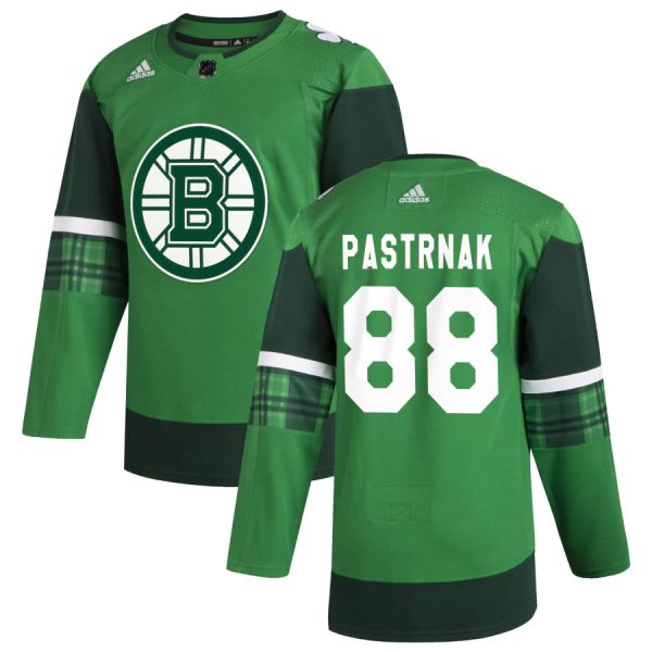 Elegant Boston Bruins #88 David Pastrnak Men's Adidas 2020 St. Patrick's Day Stitched NHL Jersey Green.jpg to augment your hockey keepsake collection