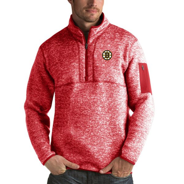 Magnificent Boston Bruins Antigua Fortune Quarter Zip Pullover Jacket Red for premium game day attire