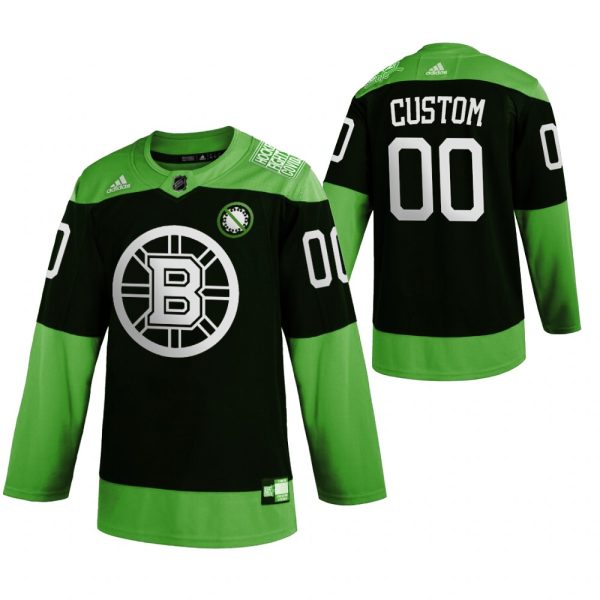 Glamorous Boston Bruins Custom Men's Adidas Green Hockey Fight nCoV Limited NHL Jersey for a thrilling hockey event