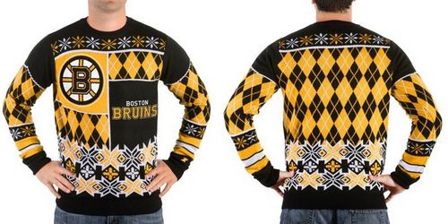 Glamorous Boston Bruins Men's NHL Ugly Sweater to exhibit your team allegiance