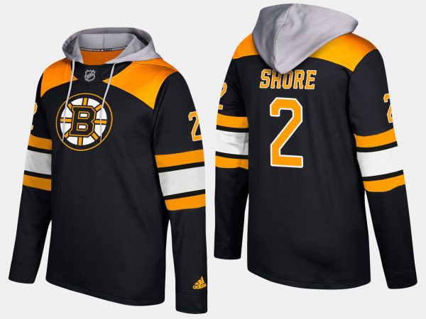 Exquisite Bruins #2 Eddie Shore Black Name And Number Hoodie for a thrilling hockey event