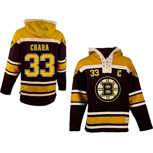 Elegant Bruins #33 Zdeno Chara Black Sawyer Hooded Sweatshirt Stitched NHL Jersey for dedicated Sabres supporters