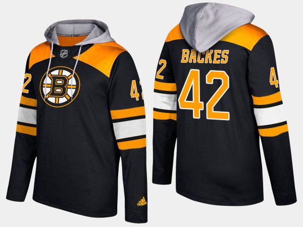 Alluring Bruins #42 David Backes Black Name And Number Hoodie to exhibit your team allegiance