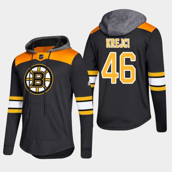 Charming Bruins #46 David Krejci Black 2018 Pullover Platinum Hoodie to exhibit your team allegiance