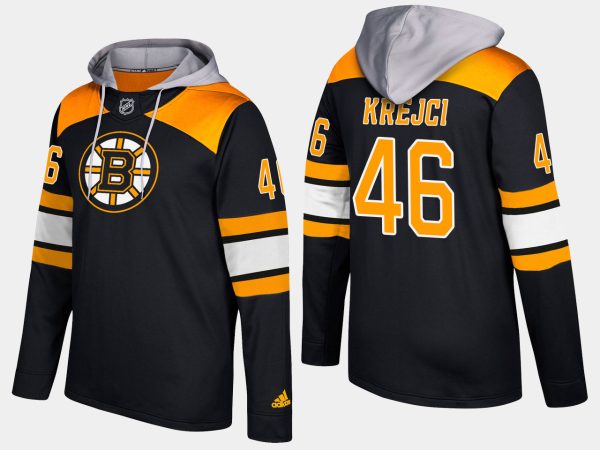 Glamorous Bruins #46 David Krejci Black Name And Number Hoodie for dedicated Sabres supporters