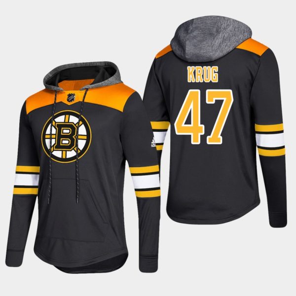 Magnificent Bruins #47 Torey Krug Black 2018 Pullover Platinum Hoodie for premium game day attire