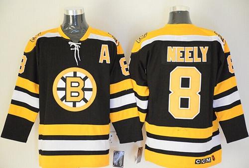 Stunning Bruins #8 Cam Neely Black CCM Throwback Stitched NHL Jersey for genuine hockey aficionados