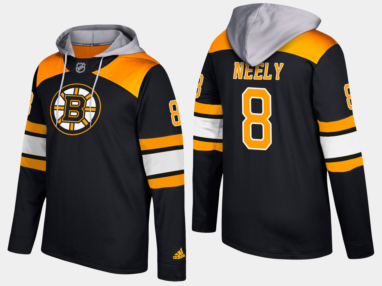 Captivating Bruins #8 Cam Neely Black Name And Number Hoodie for a thrilling hockey event