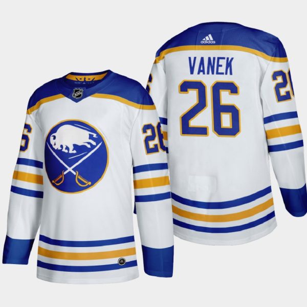 Alluring Buffalo Sabres #26 Rasmus Dahlin Men's Adidas 2020 21 Away Authentic Player Stitched NHL Jersey White to exhibit your team allegiance