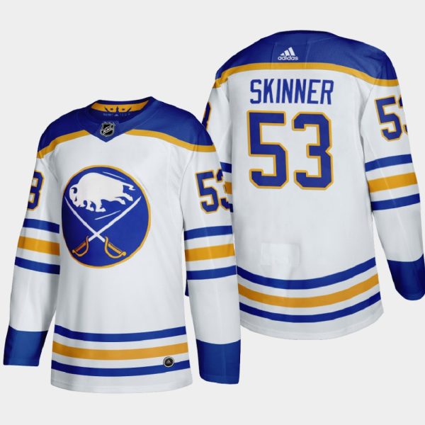 Elegant Buffalo Sabres #53 Jeff Skinner Men's Adidas 2020 21 Away Authentic Player Stitched NHL Jersey White to back your beloved Sabres athletes