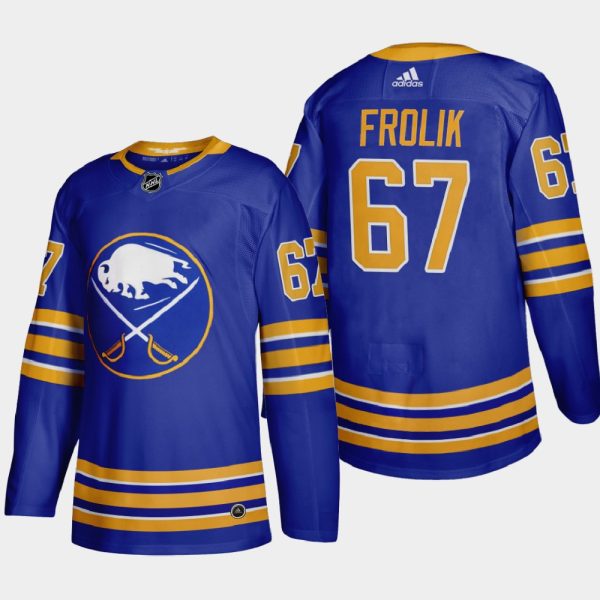 Glamorous Buffalo Sabres #67 Michael Frolik Men's Adidas 2020 21 Home Authentic Player Stitched NHL Jersey Royal Blue for a thrilling hockey event