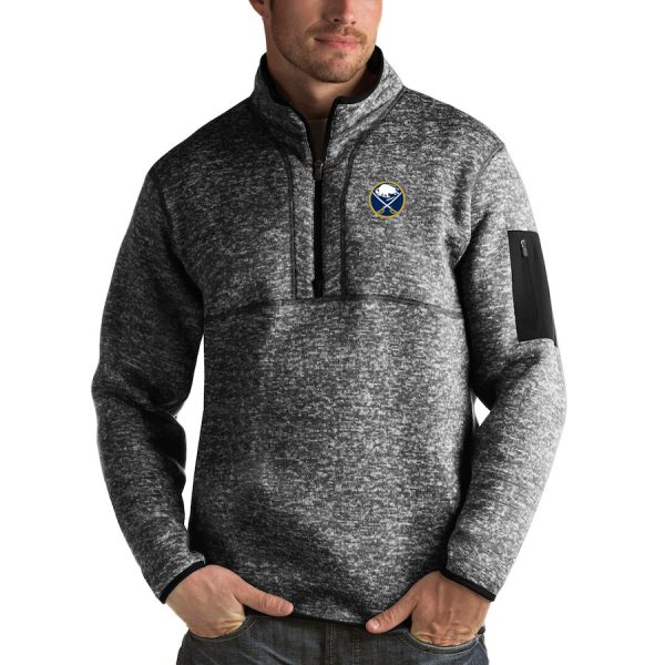 Alluring Buffalo Sabres Antigua Fortune Quarter Zip Pullover Jacket Charcoal for premium game day attire