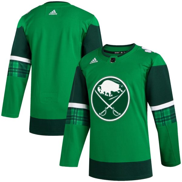 Glamorous Buffalo Sabres Blank Men's Adidas 2020 St. Patrick's Day Stitched NHL Jersey Green to shine at the arena