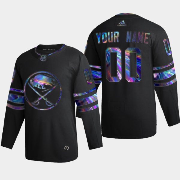 Charming Buffalo Sabres Custom Men's Nike Iridescent Holographic Collection MLB Jersey Black as a prized hockey collectible