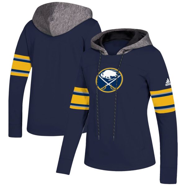Exquisite Buffalo Sabres adidas Women's Crewdie Pullover Hoodie Navy for premium game day attire