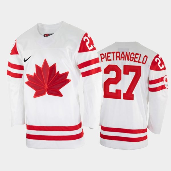 Exquisite Canada Hockey #27 Alex Pietrangelo Men's Nike Beijing 2022 Winter Olympics Home Jersey White for genuine hockey aficionados
