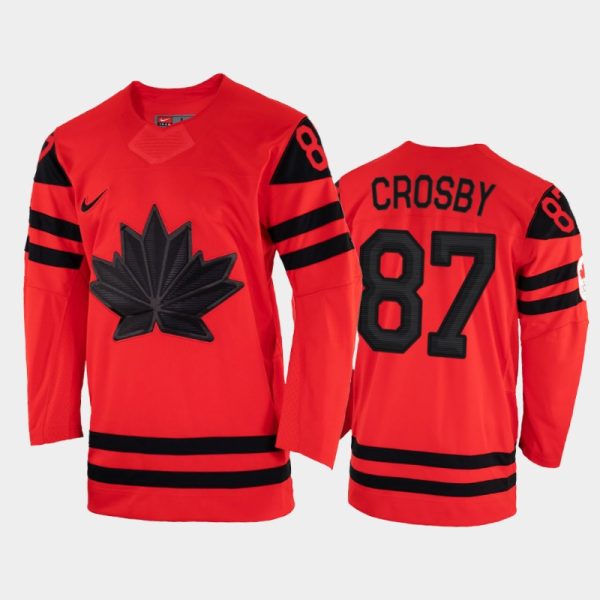 Captivating Canada Hockey #87 Sidney Crosby Men's Nike Beijing 2022 Winter Olympics Away Jersey Red for premium game day attire
