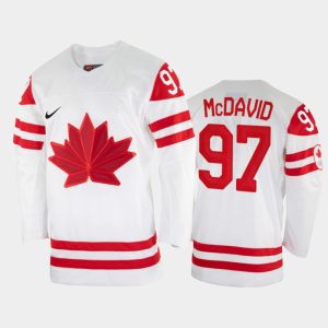 Elegant Canada Hockey #97 Connor McDavid Men's Nike Beijing 2022 Winter Olympics Home Jersey   White as a prized hockey collectible