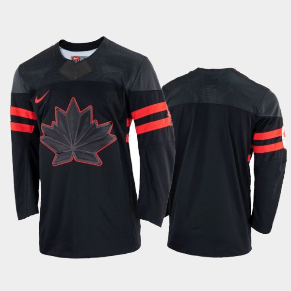 Elegant Canada Hockey Blank Men's Nike Beijing 2022 Winter Olympics Alternate Jersey Black to shine at the arena