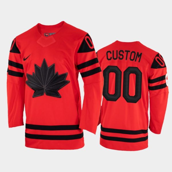 Alluring Canada Hockey Custom Men's Nike Beijing 2022 Winter Olympics Away Jersey Red for dedicated Sabres supporters