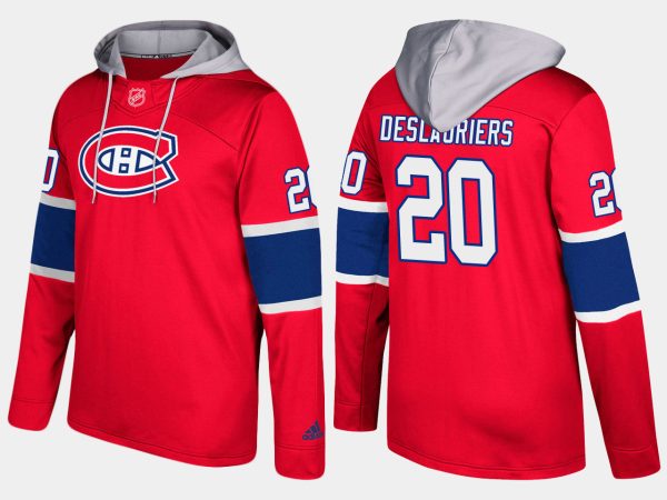 Charming Canadiens #20 Nicolas Deslauriers Red Name And Number Hoodie to shine at the arena