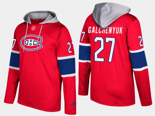 Deluxe Canadiens #27 Alex Galchenyuk Red Name And Number Hoodie to exhibit your team allegiance