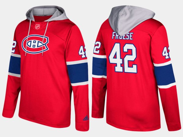 Magnificent Canadiens #42 Byron Froese Red Name And Number Hoodie for genuine hockey aficionados