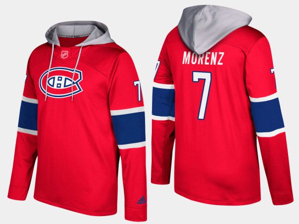 Stunning Canadiens #7 Howie Morenz Red Name And Number Hoodie to shine at the arena