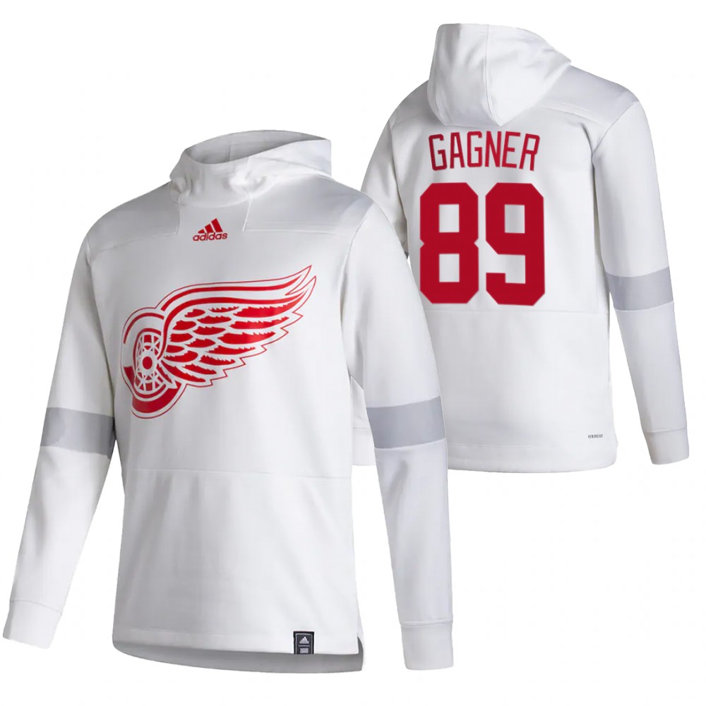 Charming Detroit Red Wings #89 Sam Gagner Adidas Reverse Retro Pullover Hoodie White to back your beloved Sabres athletes