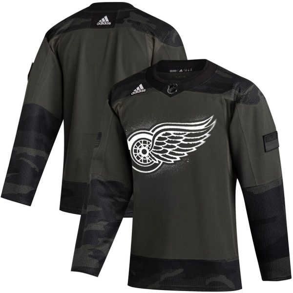 Exquisite Detroit Red Wings Adidas 2019 Veterans Day Authentic Practice NHL Jersey Camo to shine at the arena