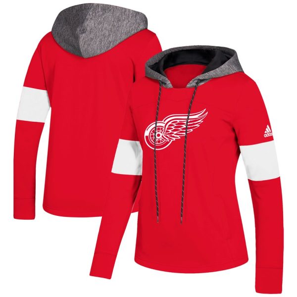 Alluring Detroit Red Wings adidas Women's Crewdie Pullover Hoodie Red to exhibit your team allegiance